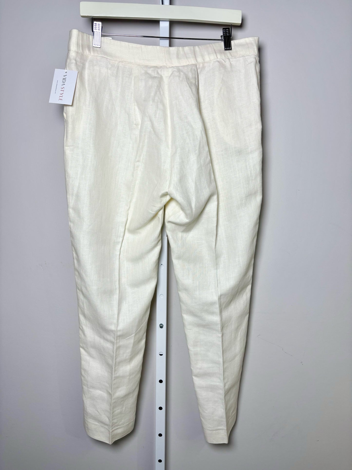 Women Size 42 (10, US) Maison 123 Paris Cream Solid Pants