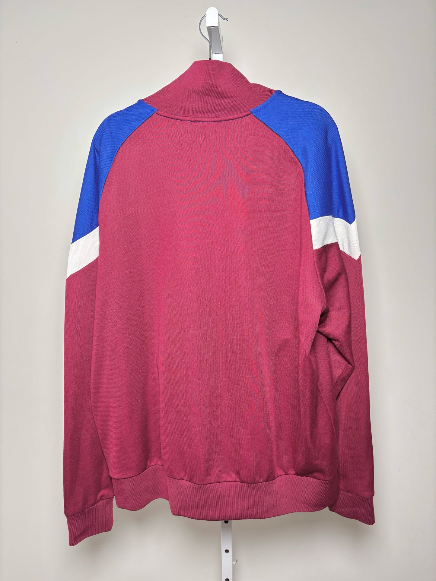 Puma x Maison Kitsune Burgundy, Blue, White Cotton Blend Colorblock Men's Jacket