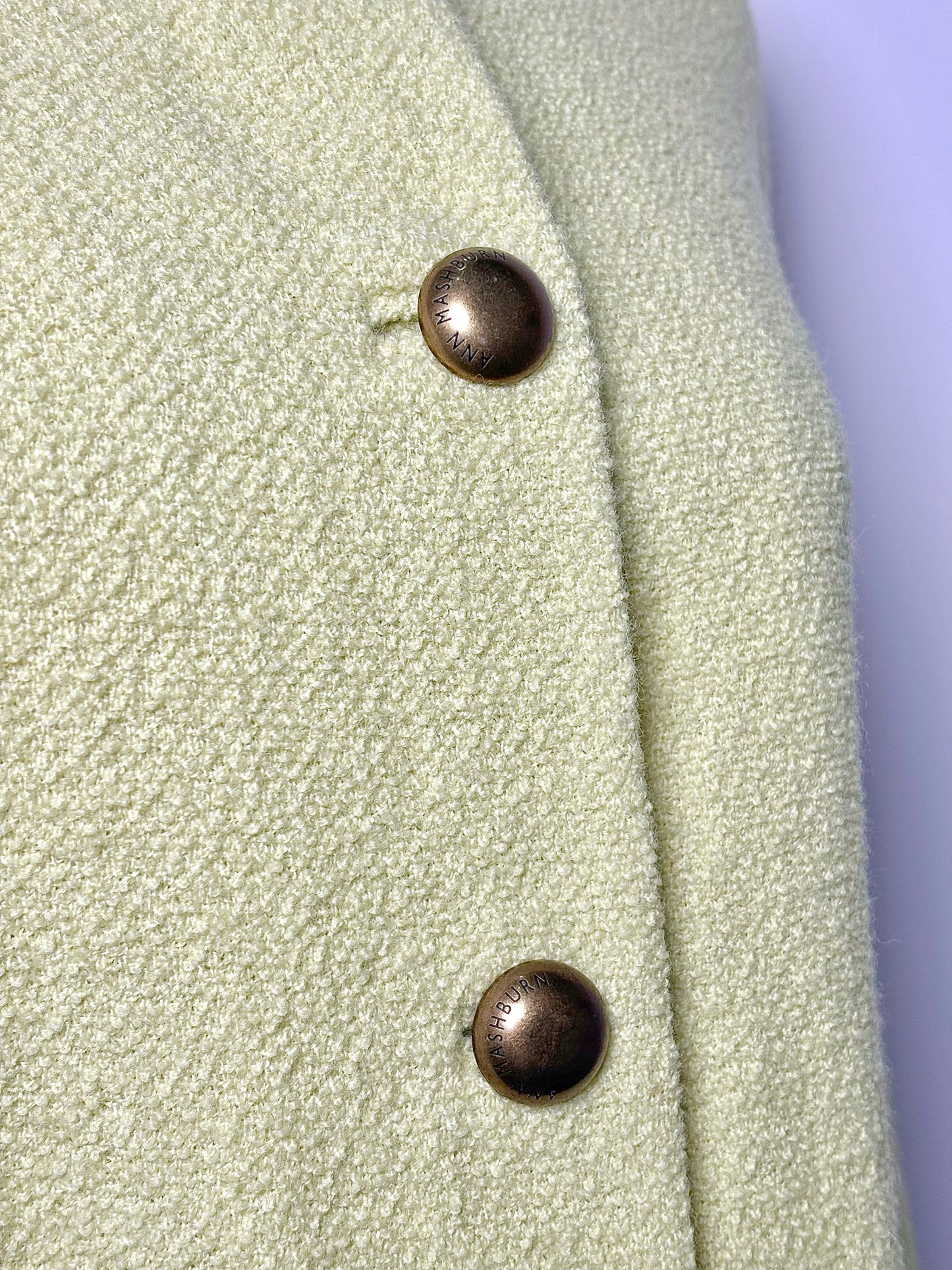 Women Size M Ann Mashburn Yellow Wool Blend Blazer
