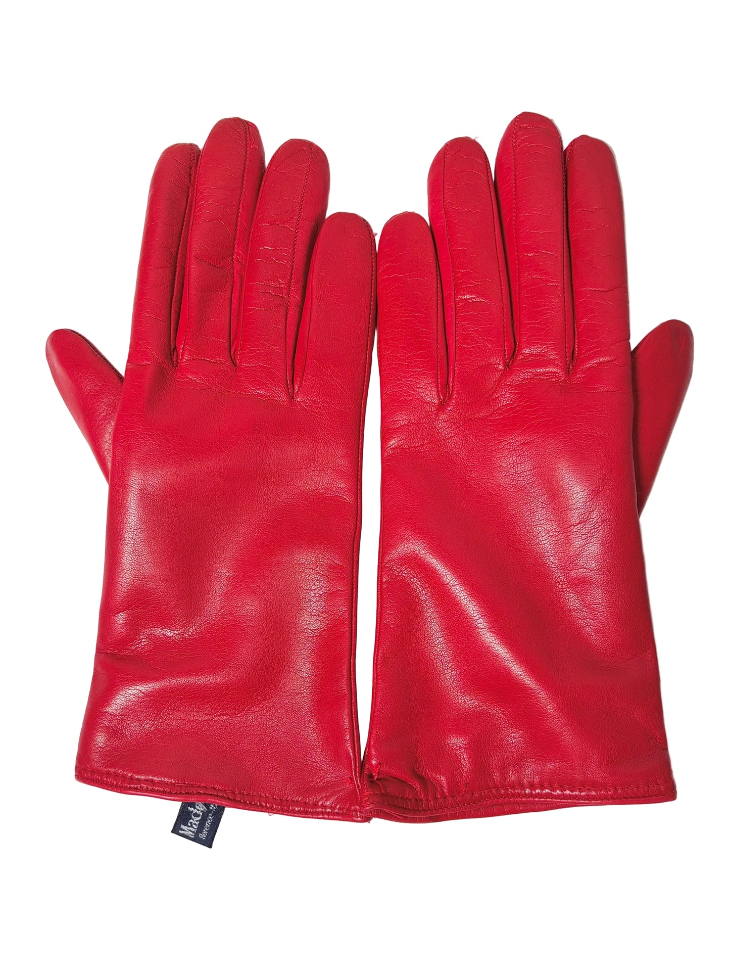 Madova Small Red Leather, Cashmere Ladies Gloves