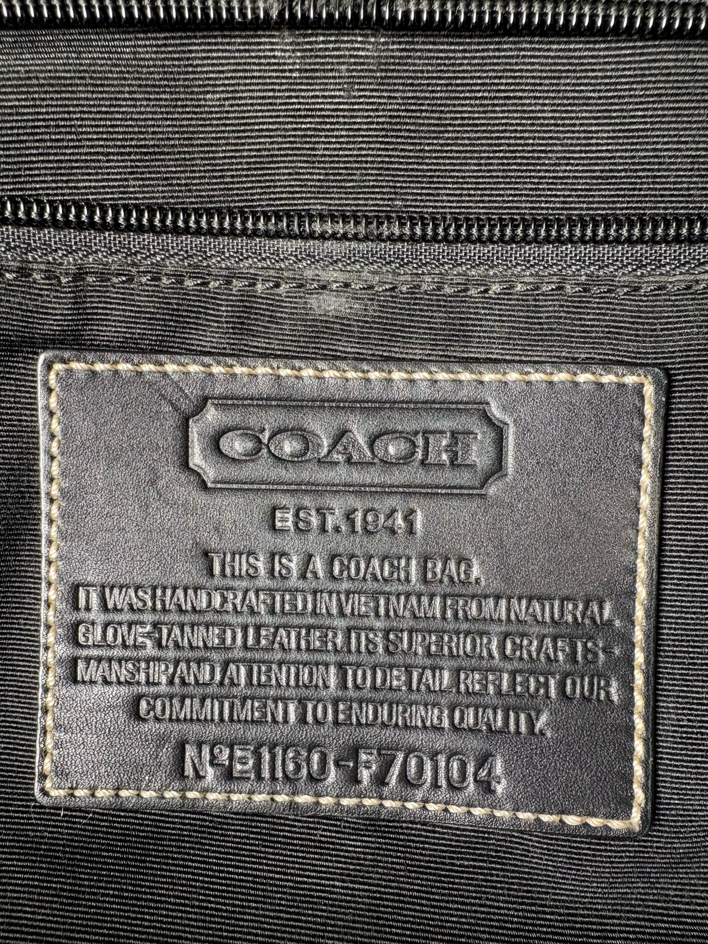 Men's Vintage Coach Leather Black Briefcase