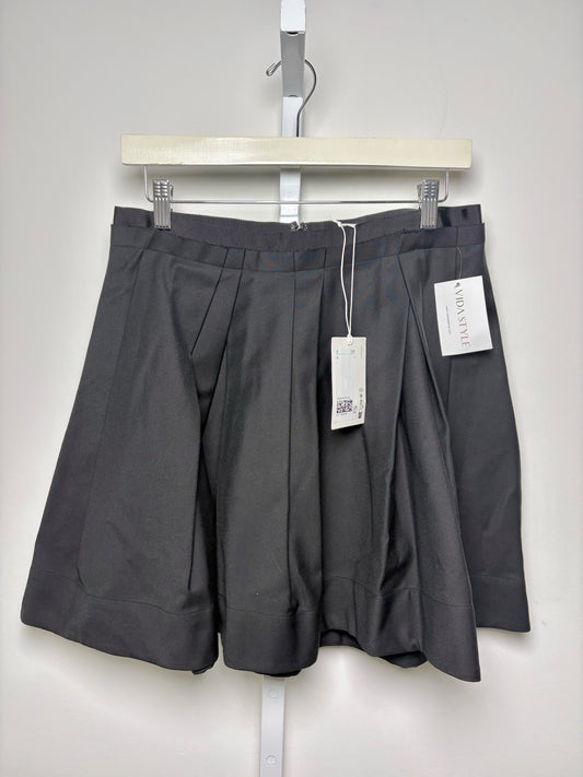 Women Size 8 COS Black Solid NWT Pleated A-line Skirt