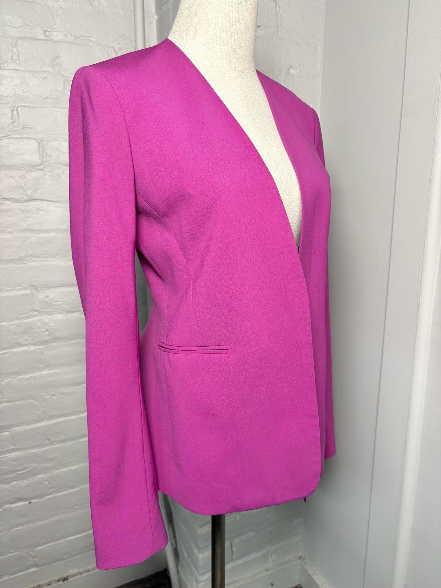 Women Size 6 Theory Plum Solid Blazer