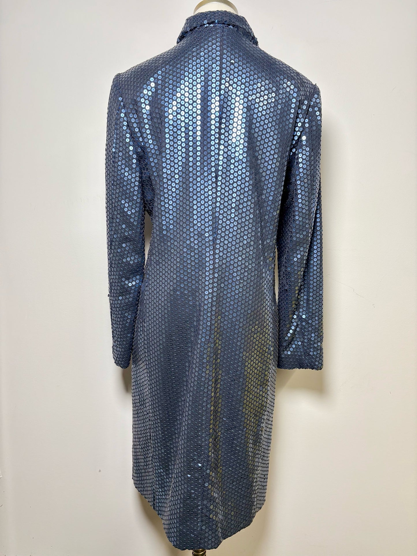 Women Size 42 ( 6 US) L'Altramoda Blue Sequins Suit