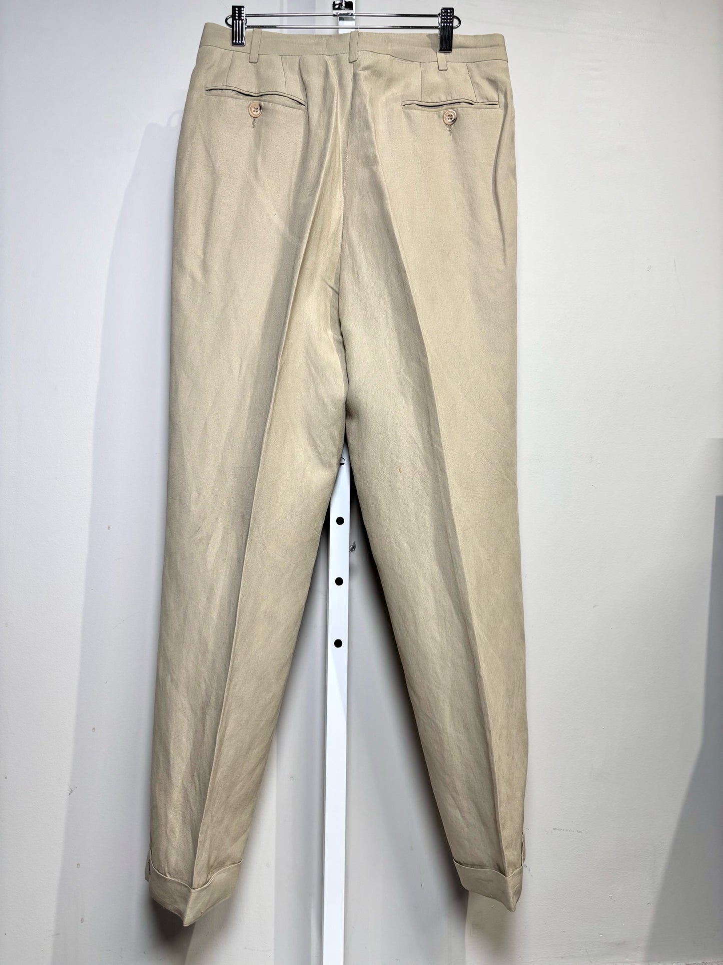 Dolce & Gabbana Beige Viscose,Linen,cotton,acetate Solid Men's 36 Suit