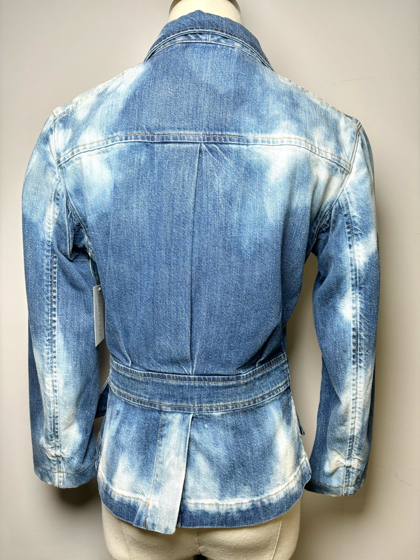 Women Size 4 Ralph Lauren Purple Label Denim Marble Women's Outerwear Jacket