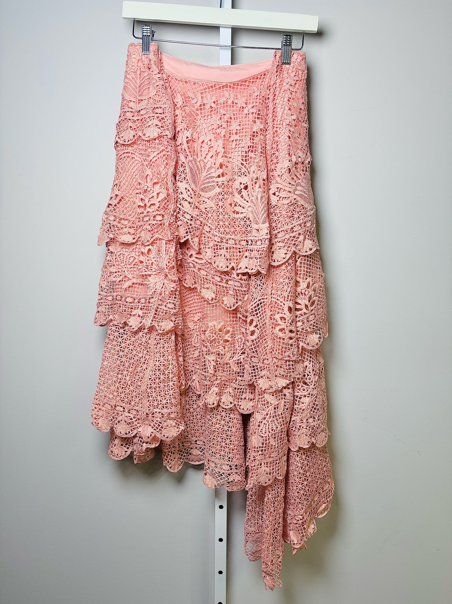 Women Size XL Farm Rio Peach Lace Skirt