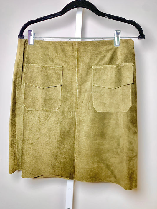 Women Size M Ann Mashburn Forest Green Solid Skirt