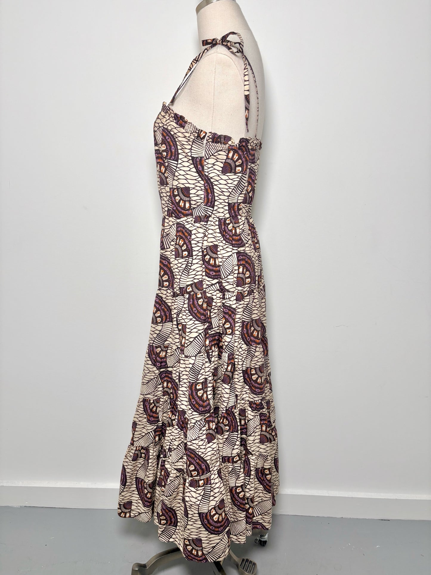 Women Size 4 Ulla Johnson Multicolor Abstract Art Poplin NWT Dress
