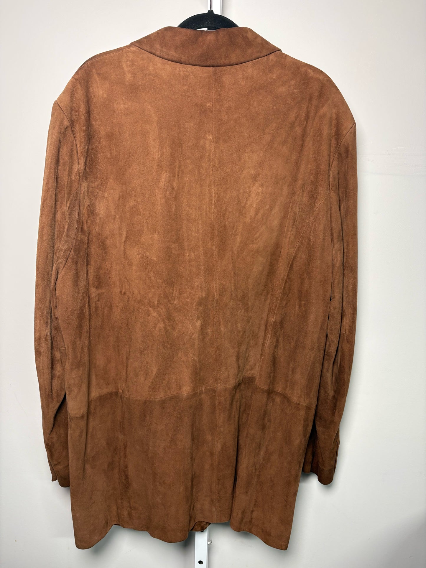 Brooks Brothers Cognac Suede Solid Men's XL Jacket