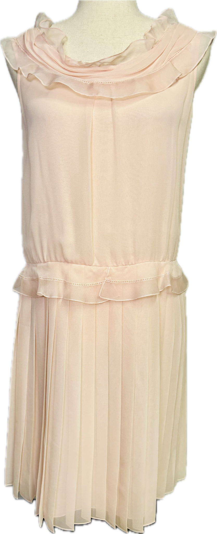 Oscar de la Renta Silk Drop Waist Dress