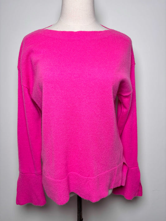 Women Size M Marc Cain Hot Pink Solid Cashmere Sweater