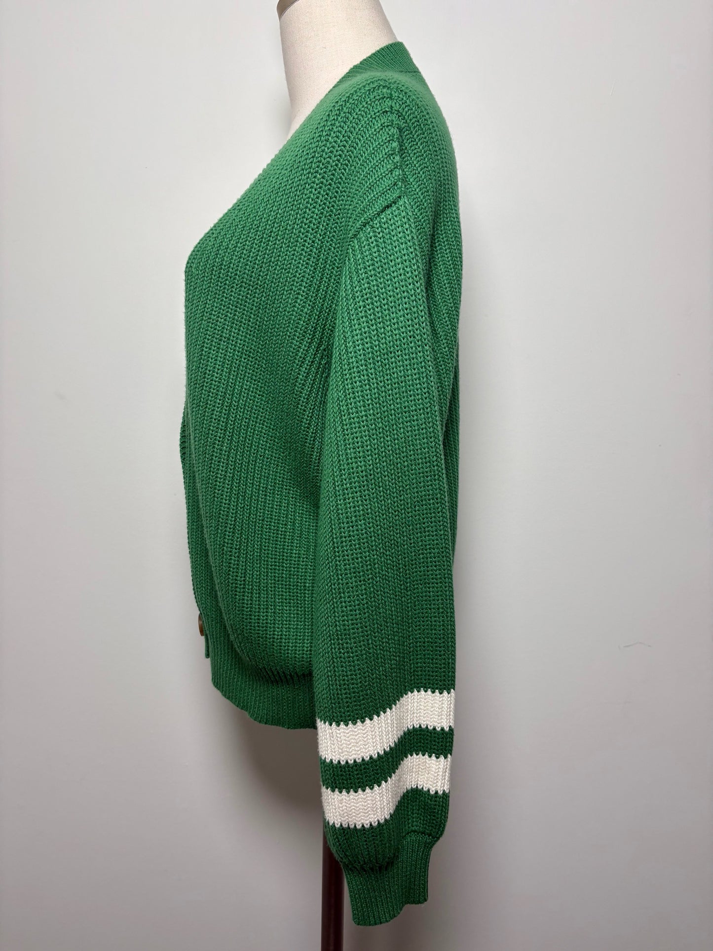 Women Size M Mother Green, White Knitted Cotton, Viscose Pre-owned Sweater