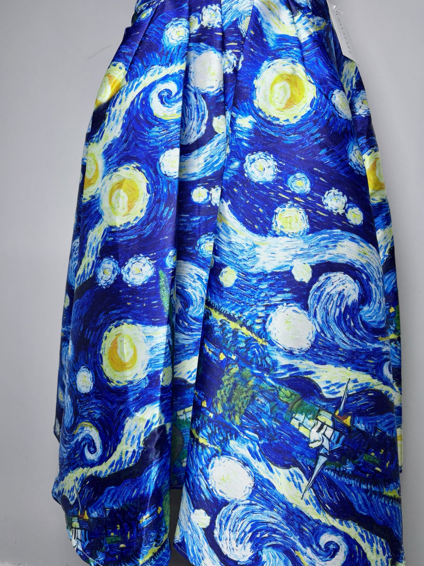 Women Size S Davida Blue Van Gogh Starry Night Skirt