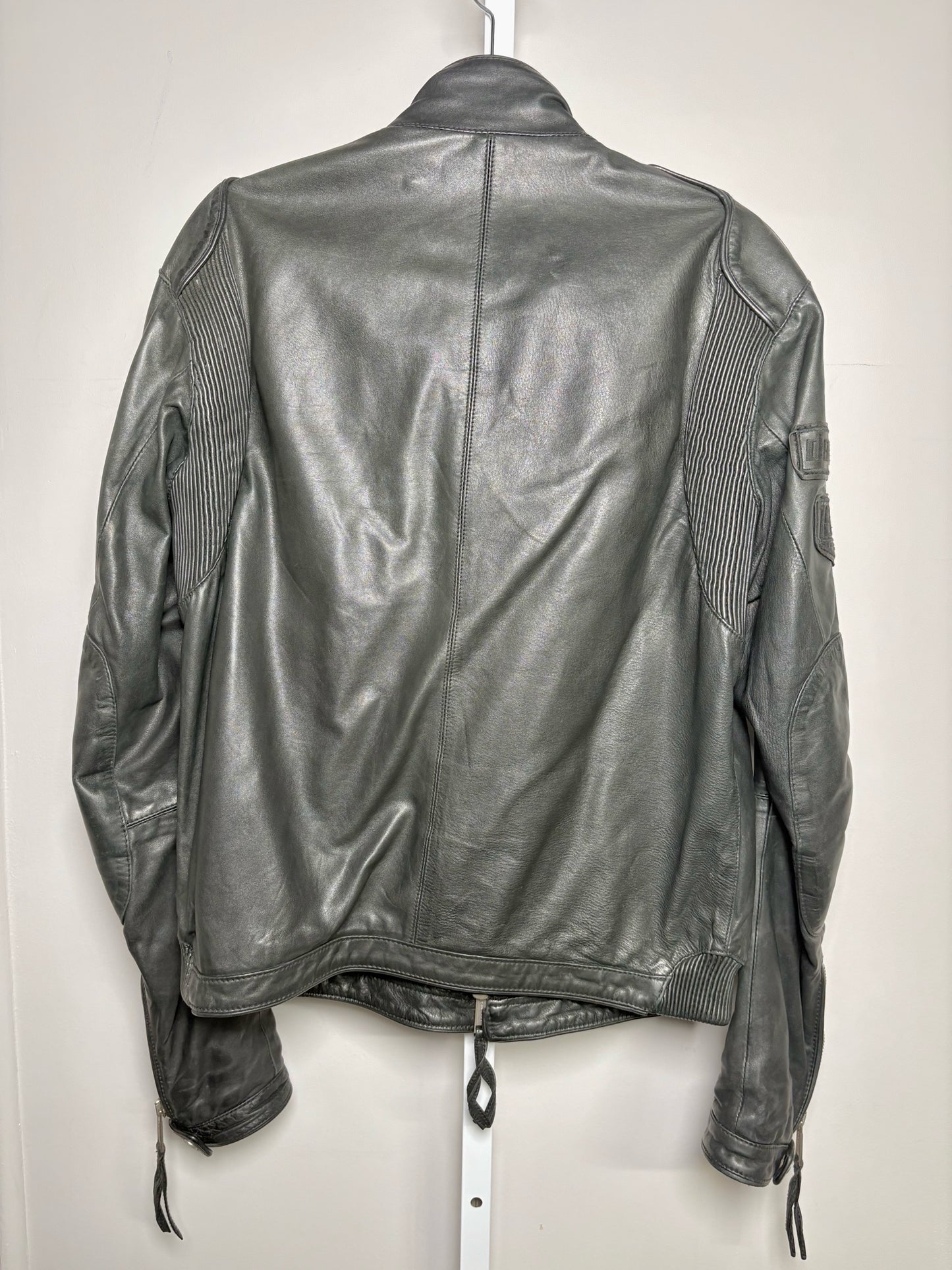 Dsquared2 Black Leather Solid Men's M/L Jacket