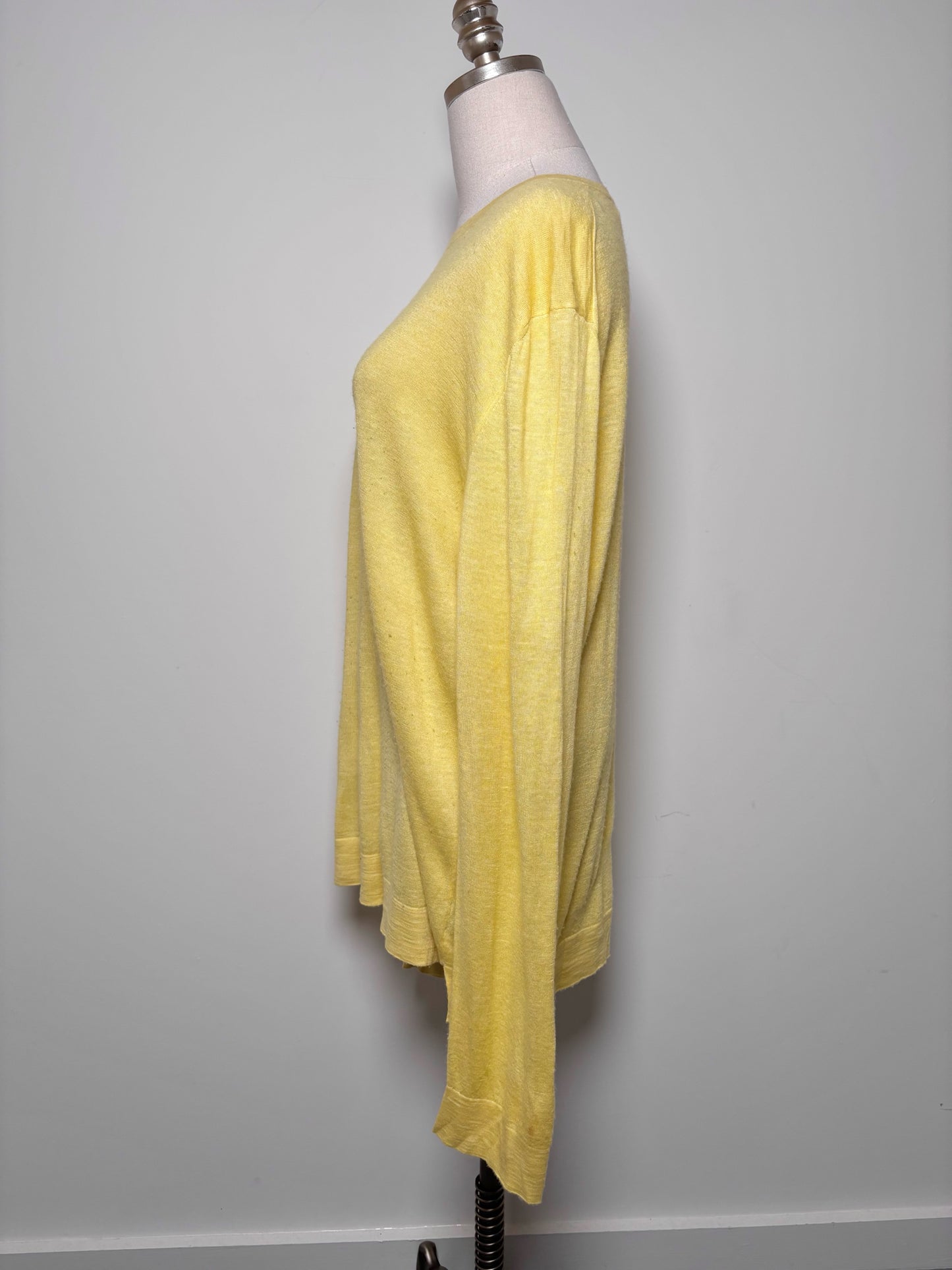 Mens Size L Zegna Yellow Cashmere, silk Solid Men's Shirt