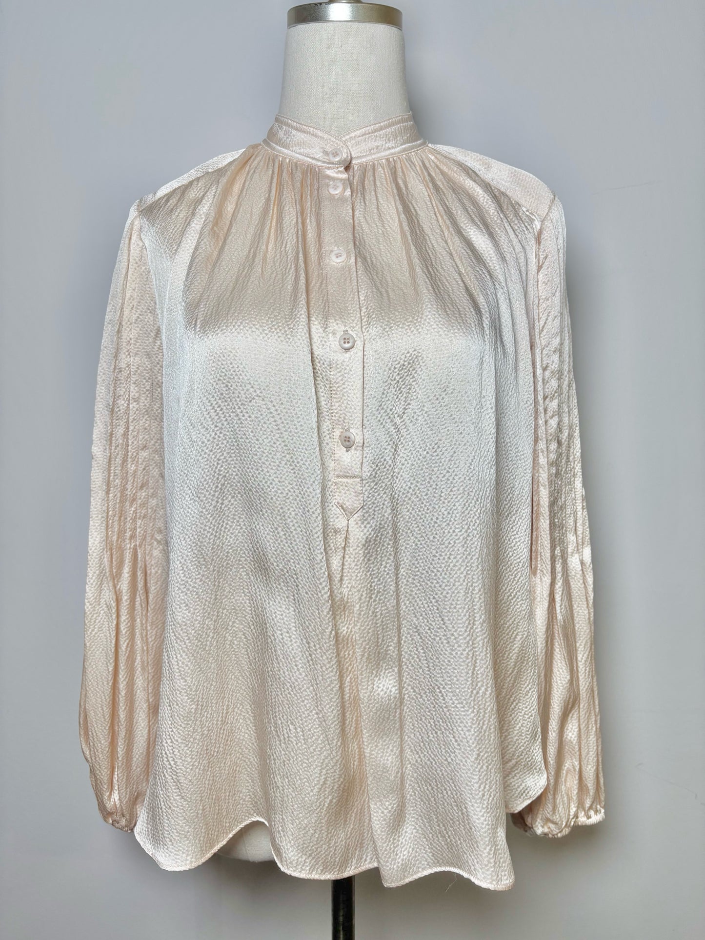 Women Size 4 A Piece Apart Light Pink Solid LS Blouse