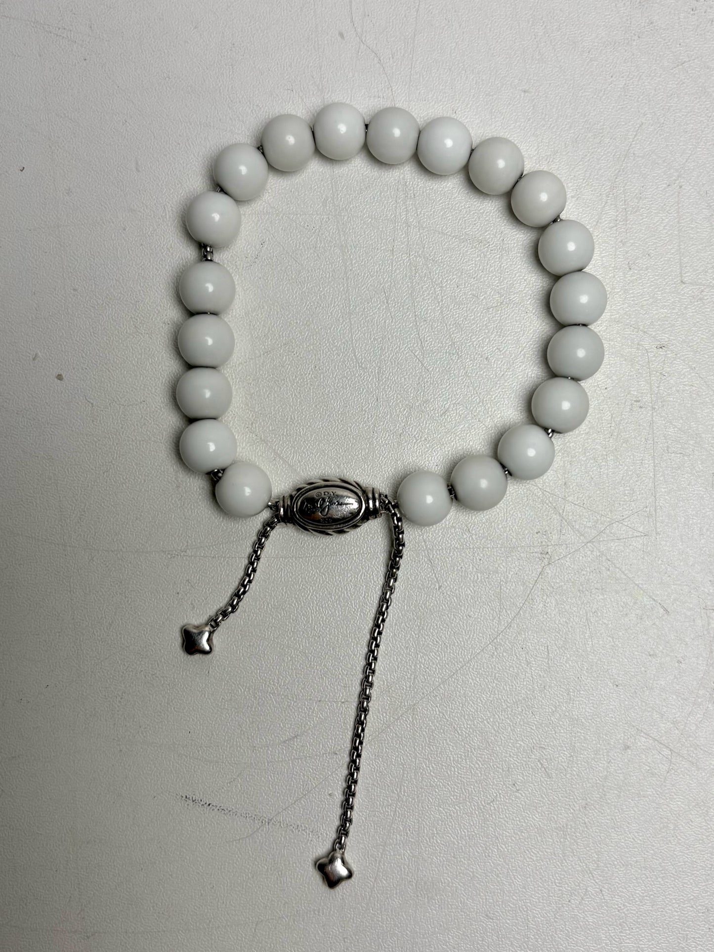 Authentic David Yurman Beads Pre-owned White Agatte Spiritual Beads Bracelet