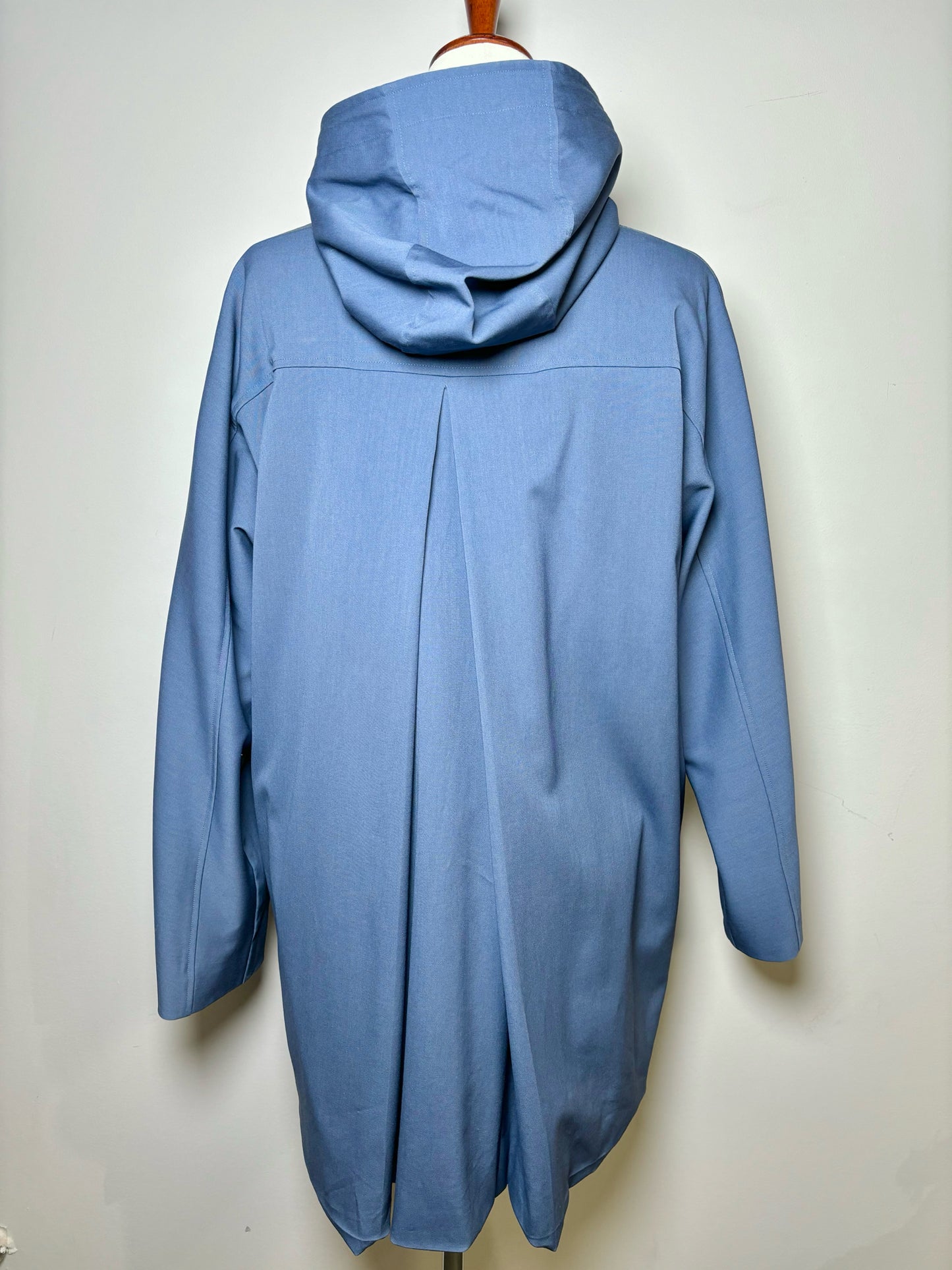 Women Size 44 Colombo Blue Solid Wool Jacket