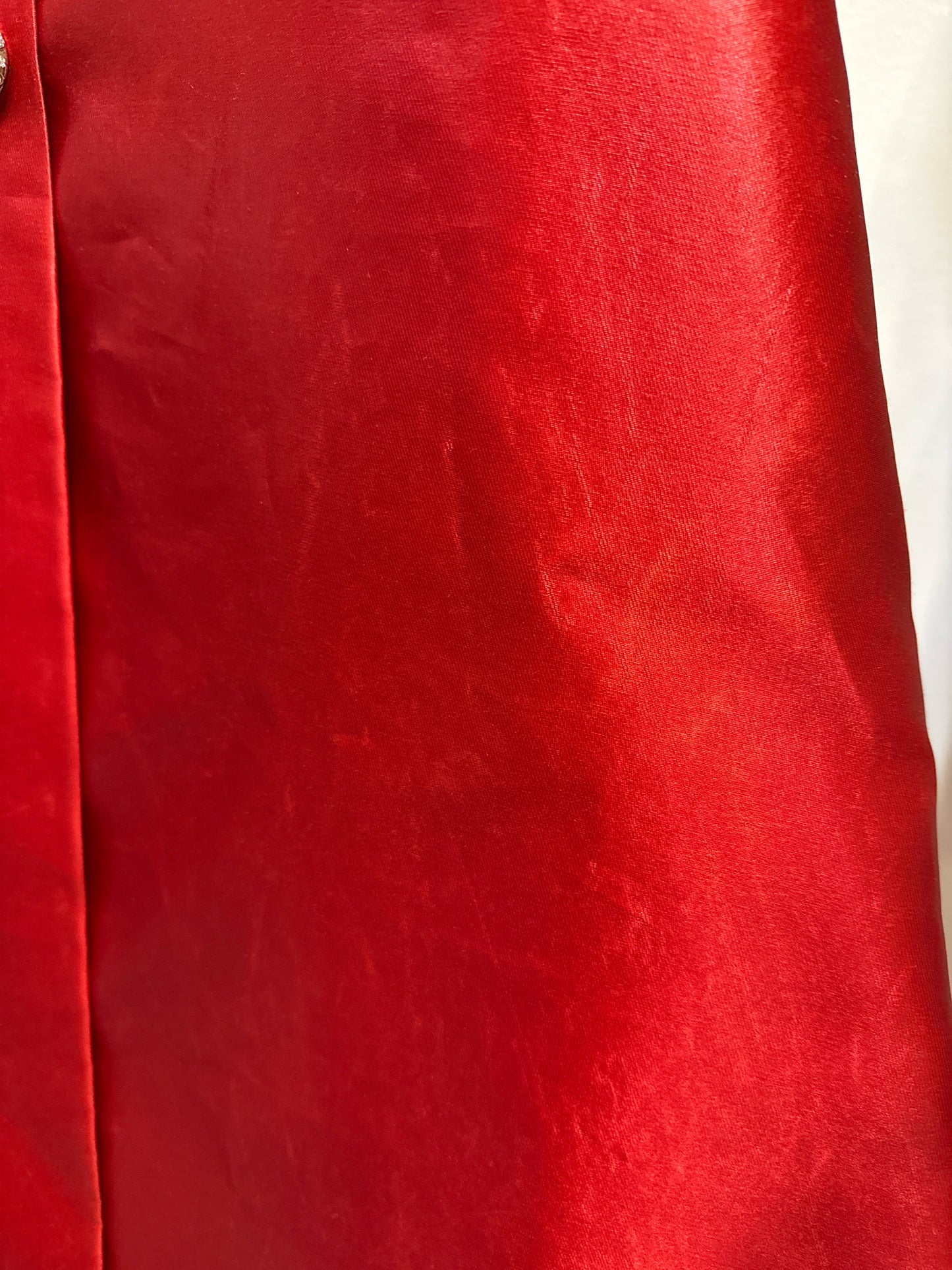 Women Size 8 Edition Georges Chakra Couture Long Red Trench Coat/Dress Coat