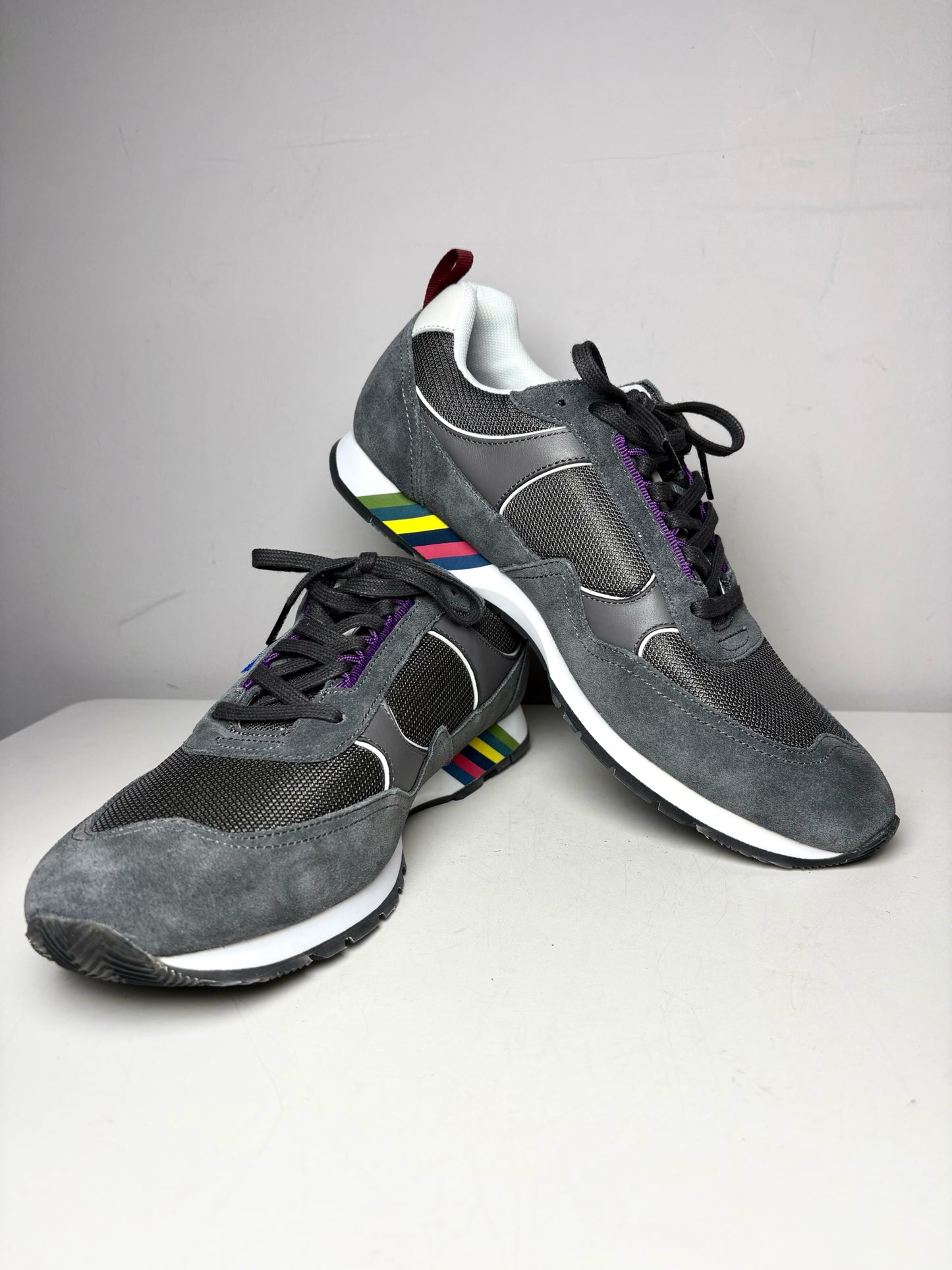 Paul Smith Grey & White Suede Men's NWT, Pre-owned 9 Sneakers