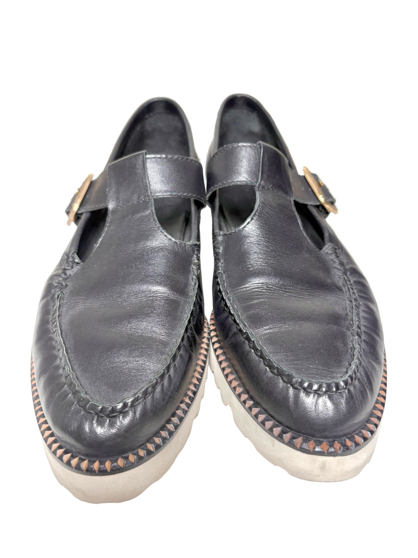 W Shoe Size 10 Freda Salvador Black Leather Loafers