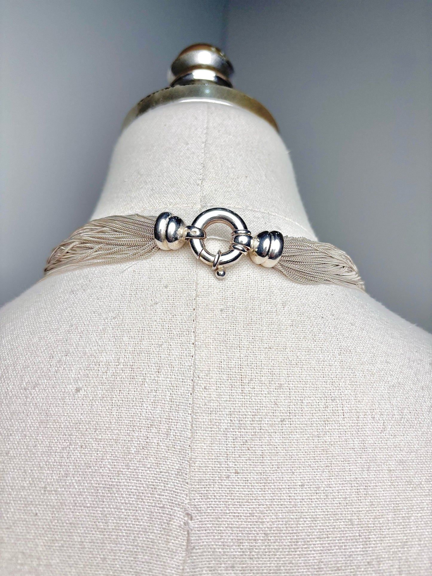 Sterling Silver 3-way Convertible Pre-owned Necklace