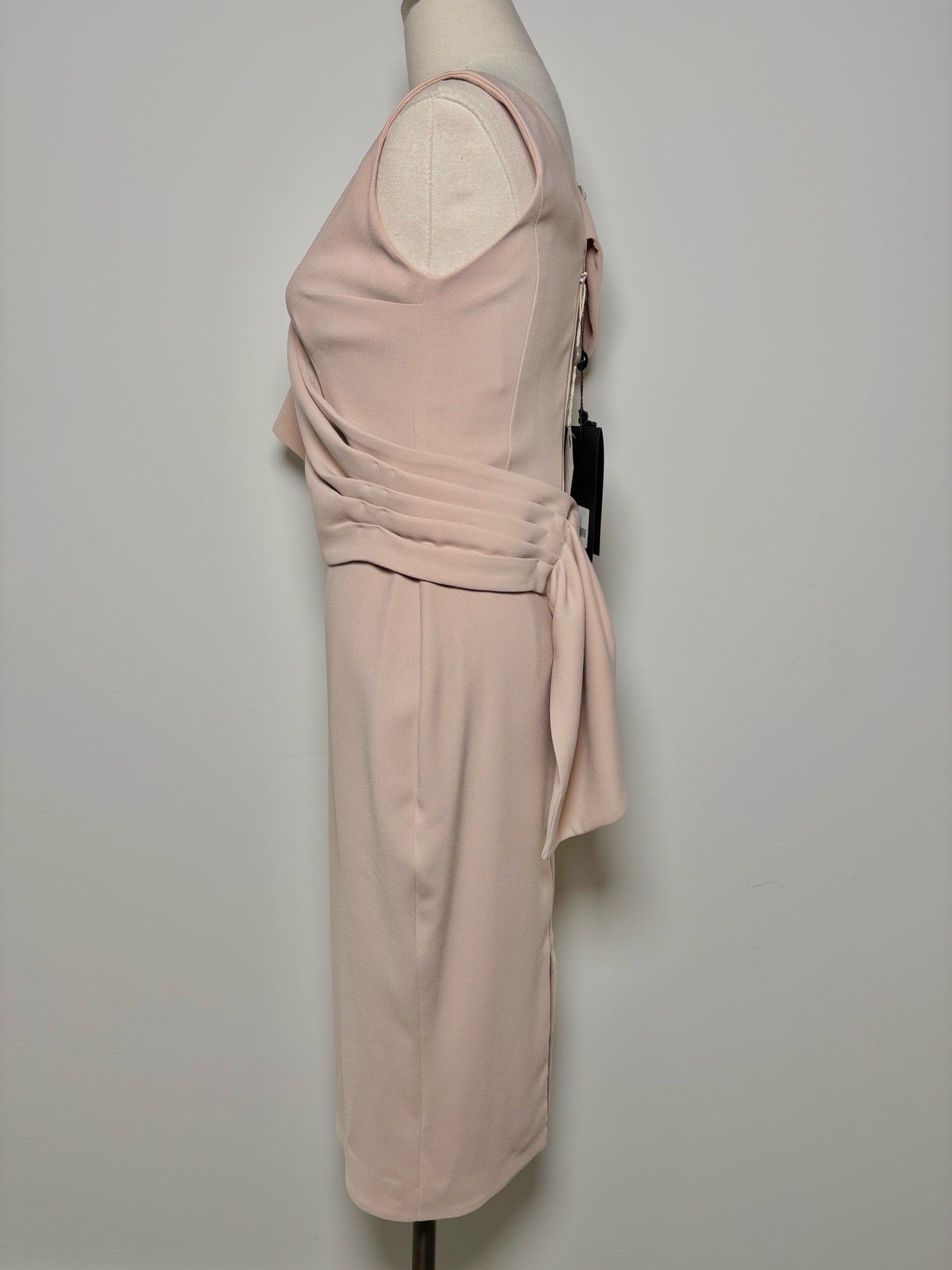 Women Size 4 Rhea Costa Dusty Pink Sheath NWT One Shoulder Dress