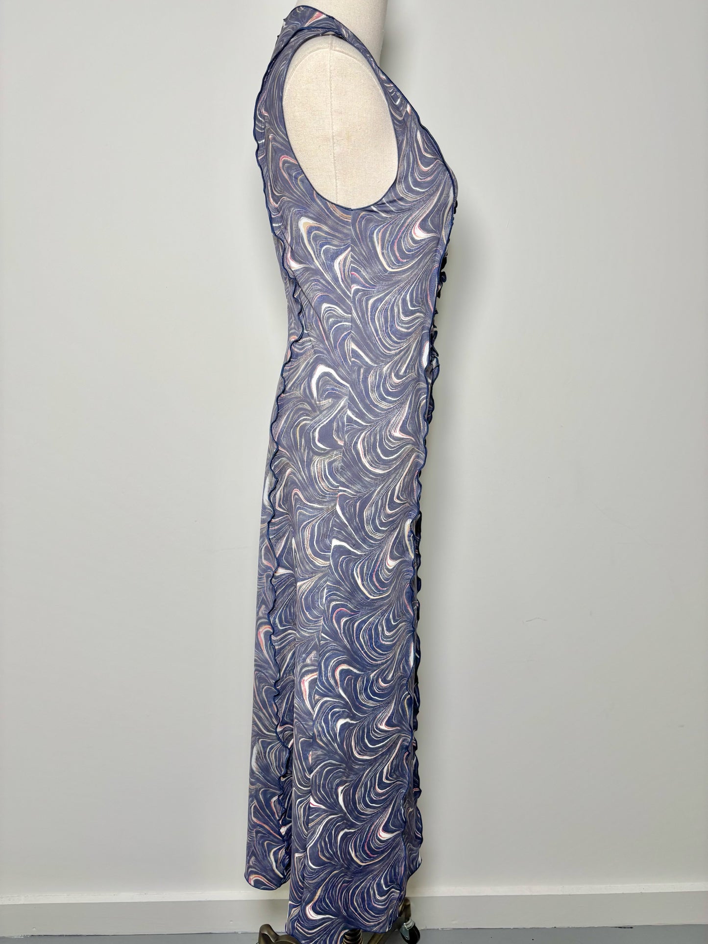 Women Size S SEA New York Blue Marble Nylon, Spandex NWT Dress