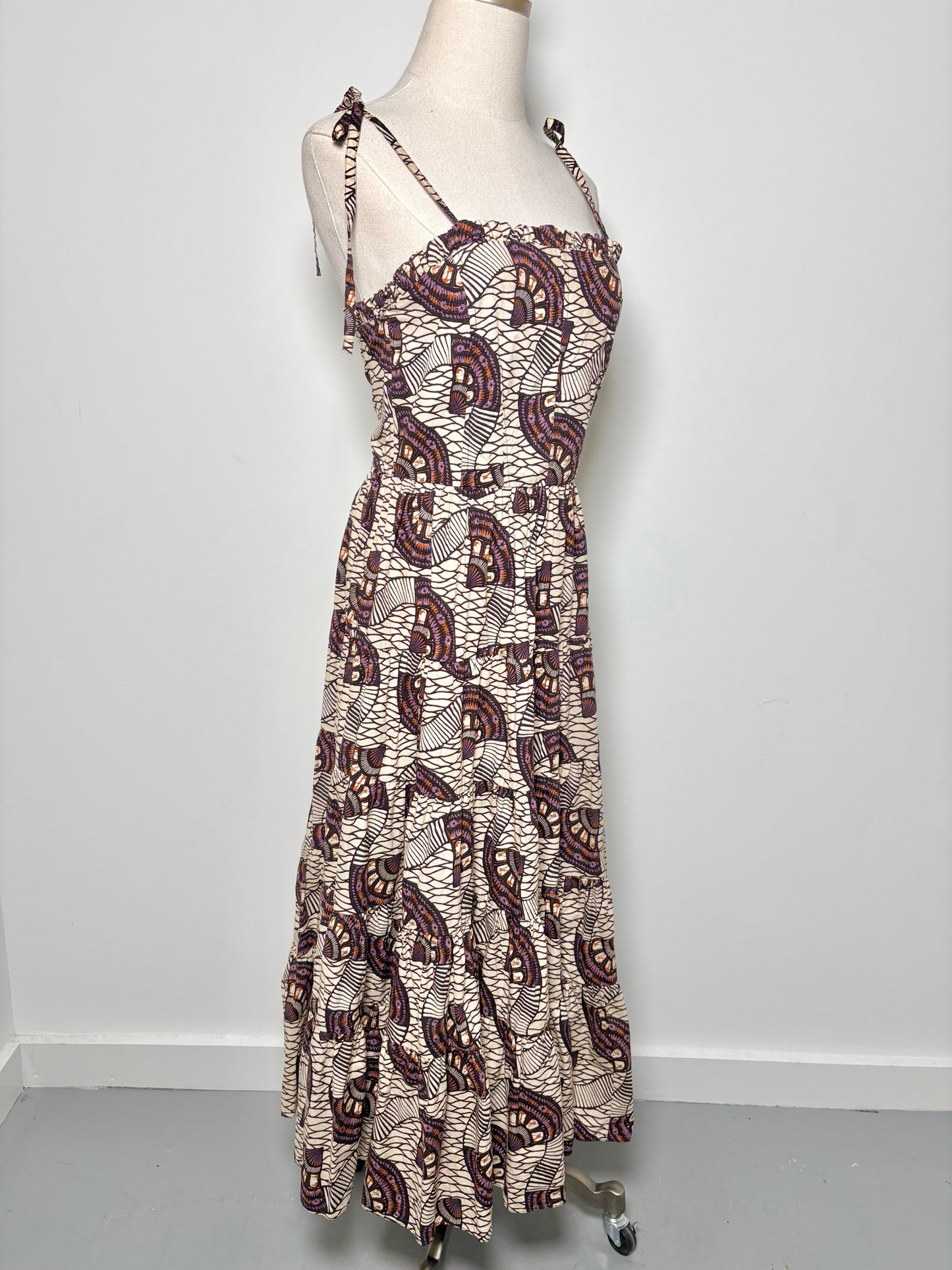 Women Size 4 Ulla Johnson Multicolor Abstract Art Poplin NWT Dress