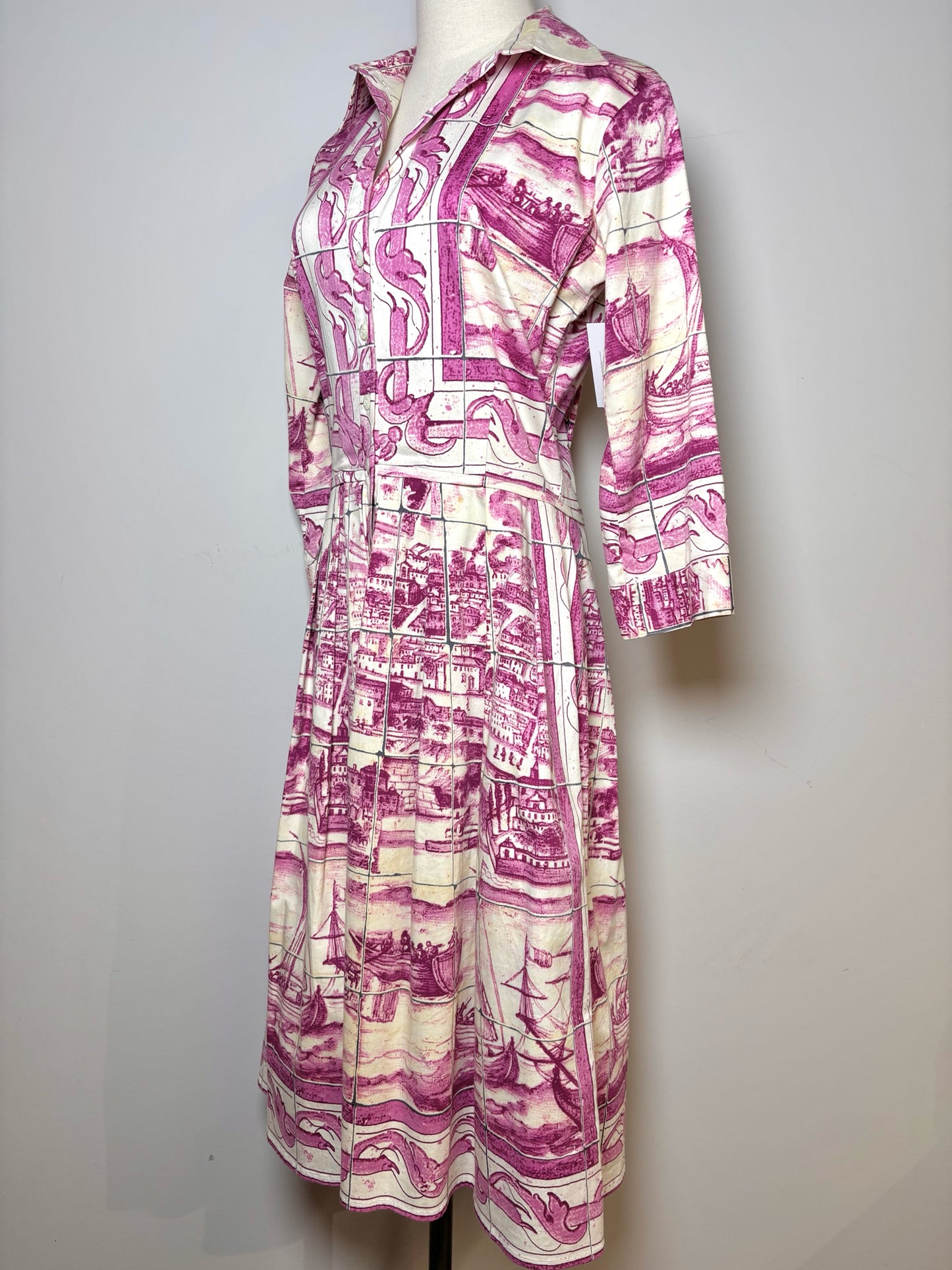 Women Size 6 Samantha Sung Purple Print Print Dress