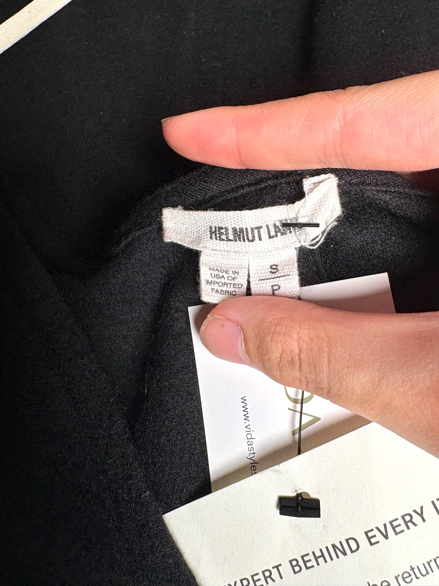 Women Size S Helmut Lang Black Pure Wool Dress