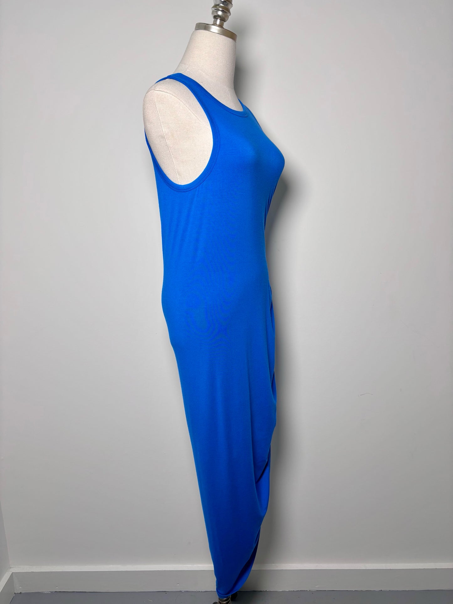 Women Size M Veronica Beard Blue Jersey Knit Ruched Dress
