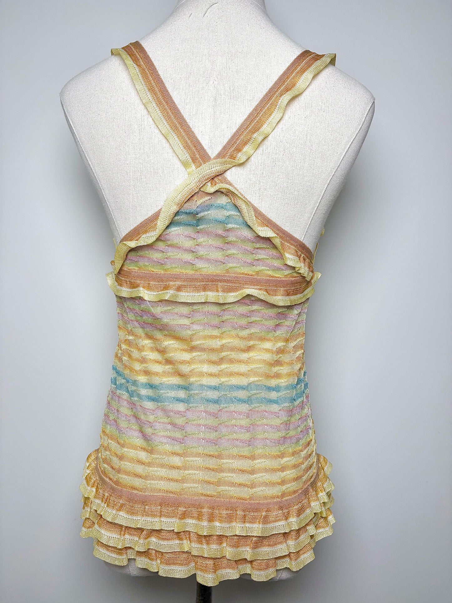 Women Size 40 Missoni Multi-Color Stripe Pre-owned Tank Top