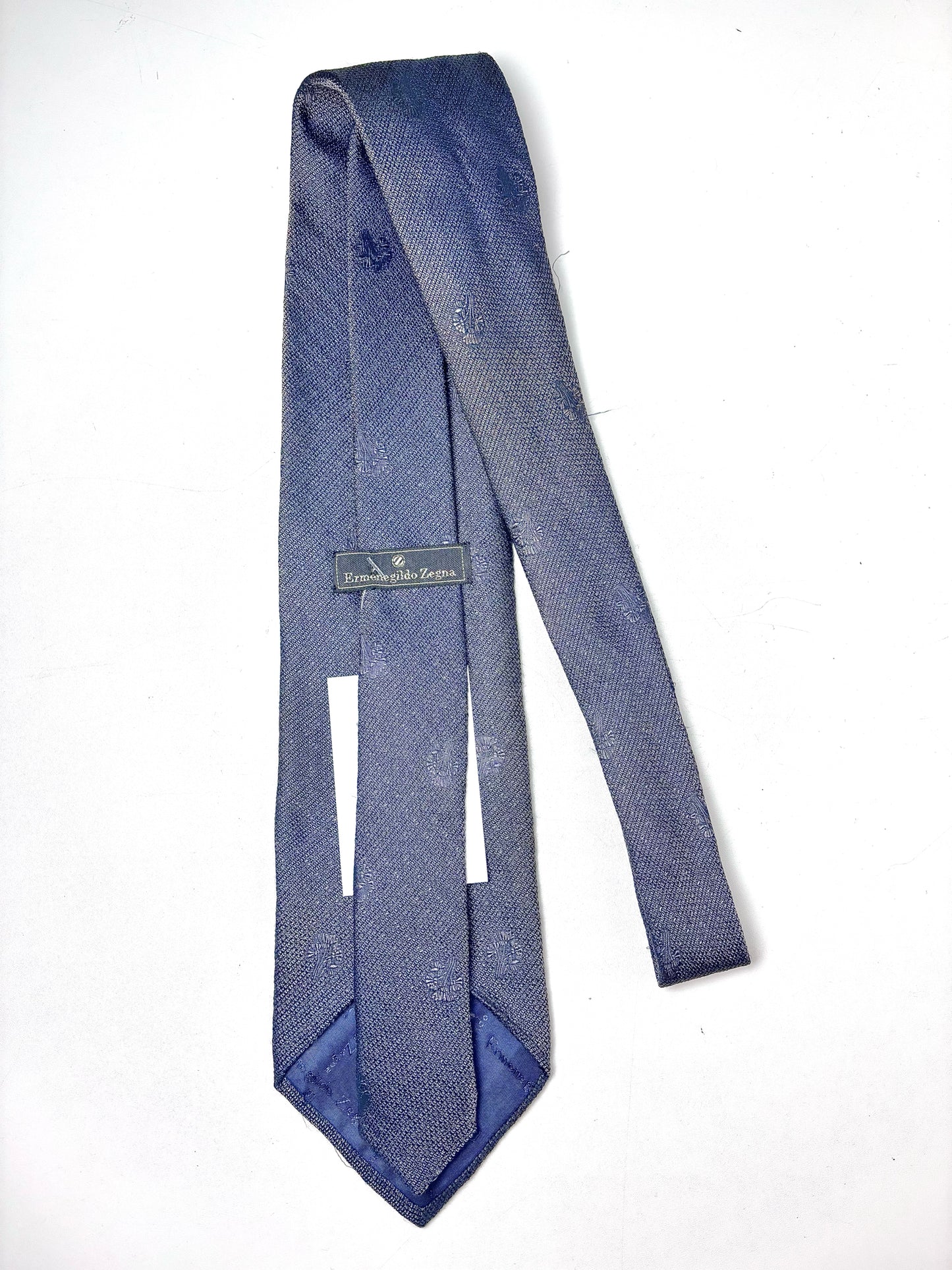 Ermenegildo Zegna Charcoal Silk Print Men's Tie