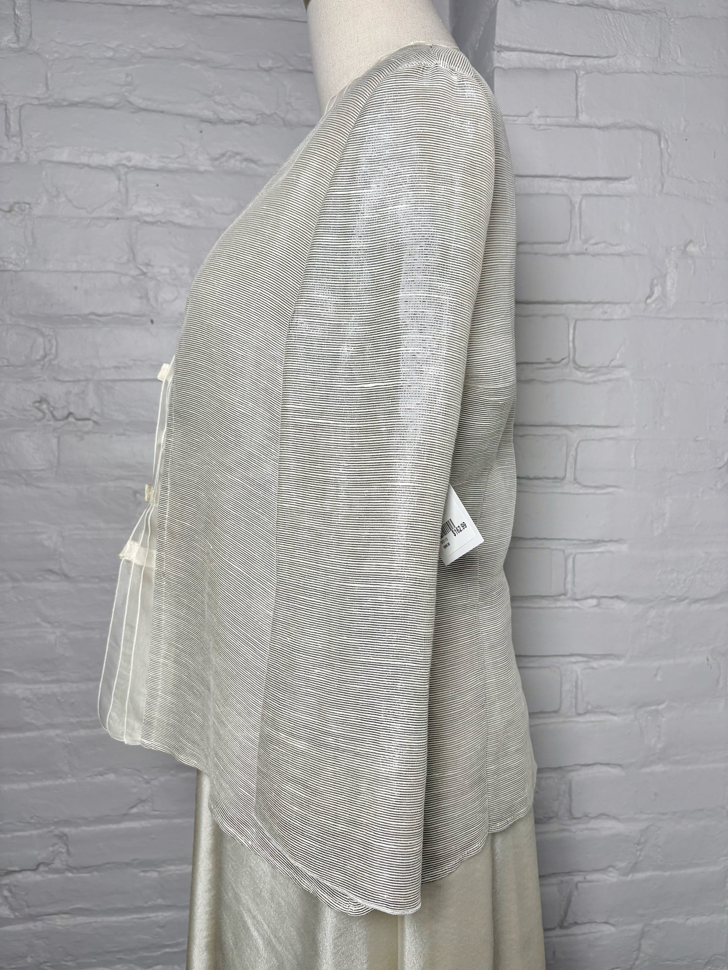 Women Size 8 Armani Collection Bone Iridescent Dress Jacket