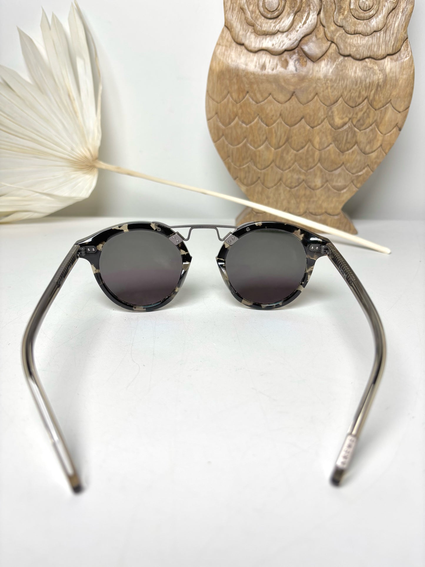 Acetate Krewe Black, Gray 4825 STL II Iconic Classic Sunglasses