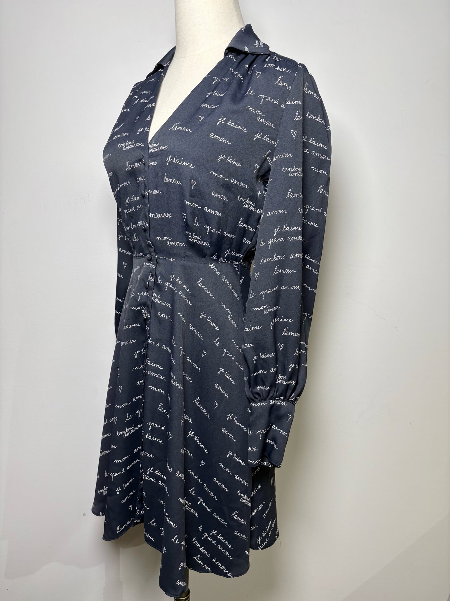 Women Size 0 Joie Black & White Words Dress