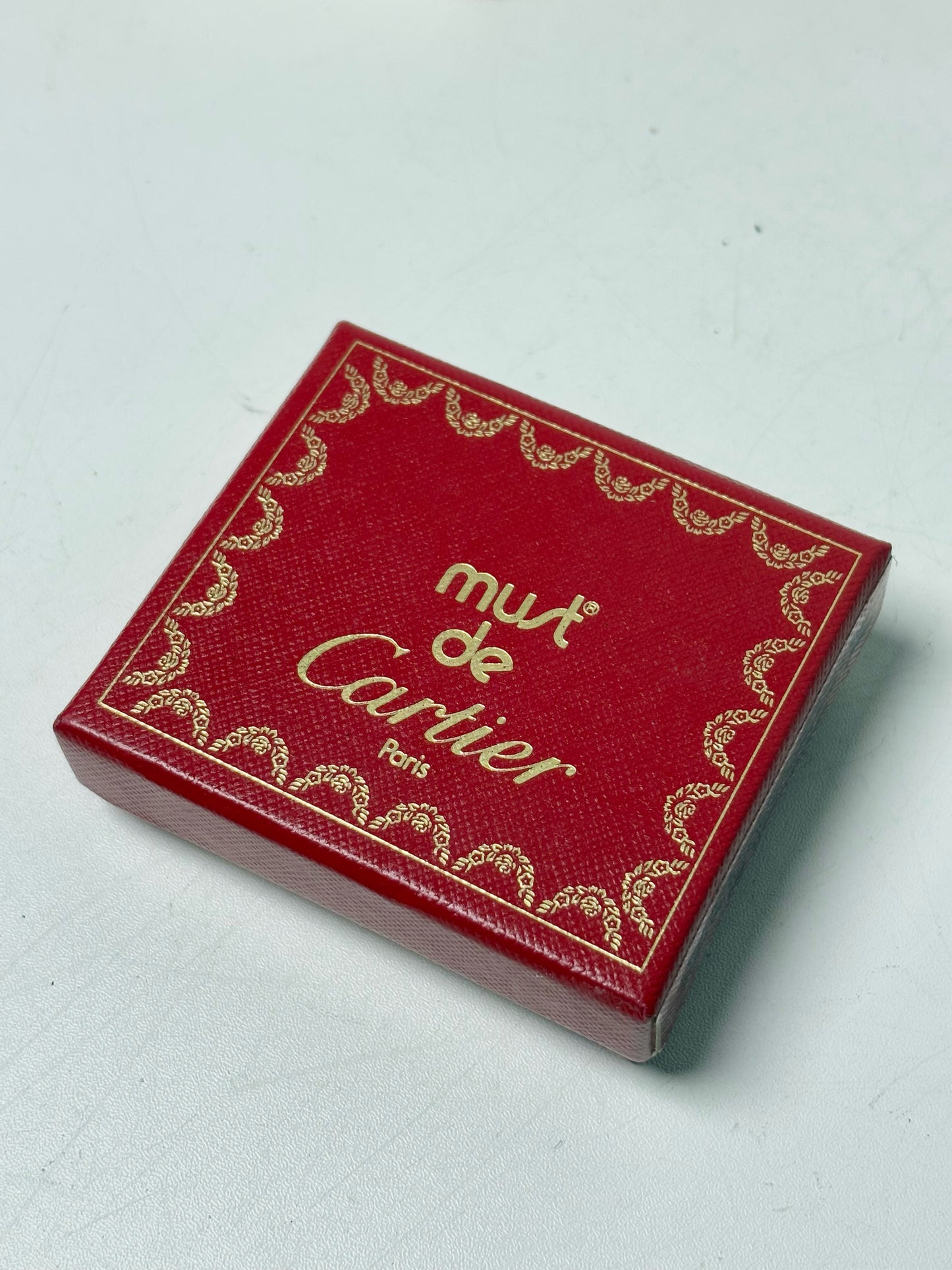 Men's Vintage Cartier Sterling Silver, Wood Inlay De Santos Money Clip