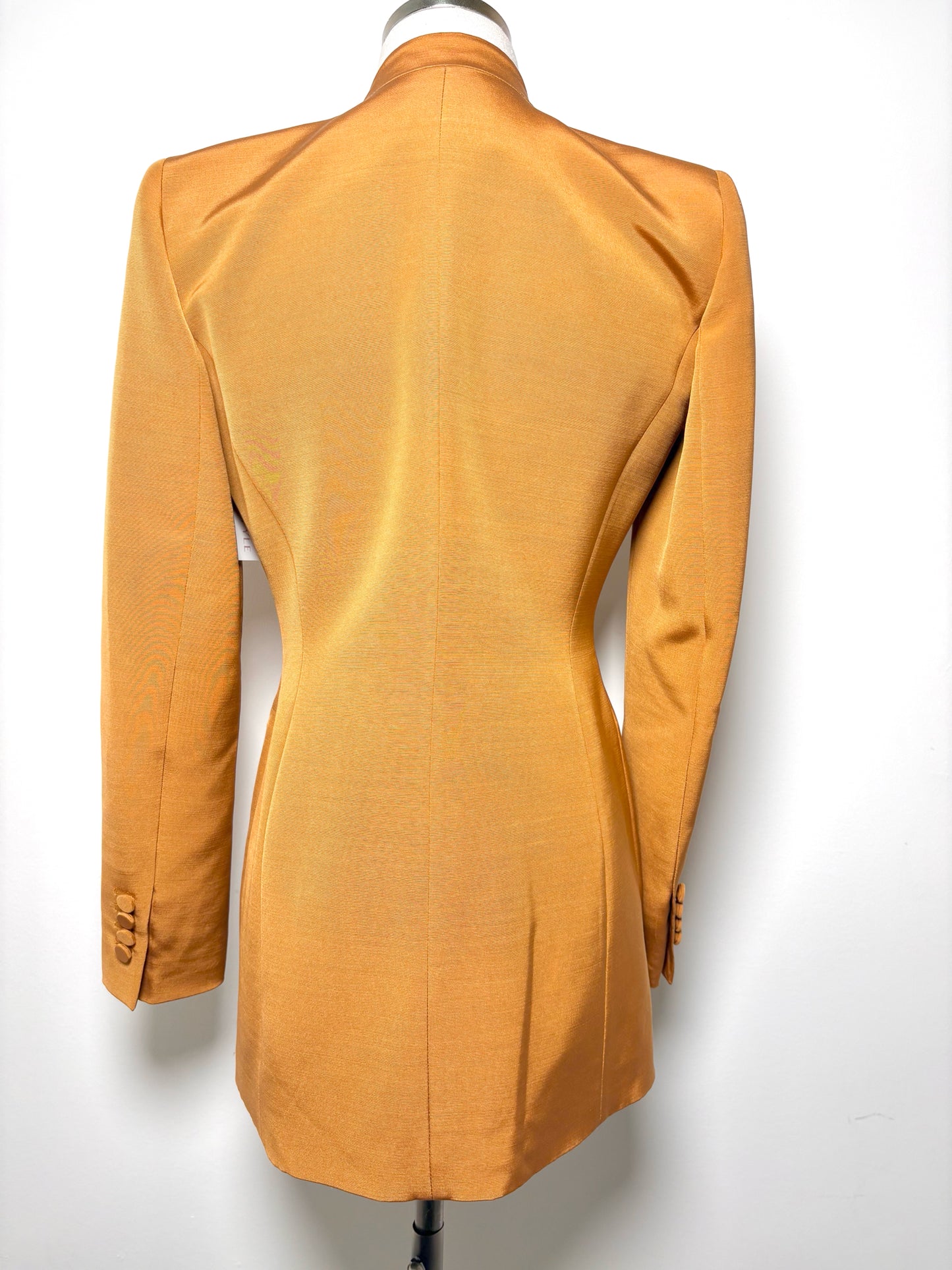 Women Size 0 Lafayette 148 Gold Solid Blazer