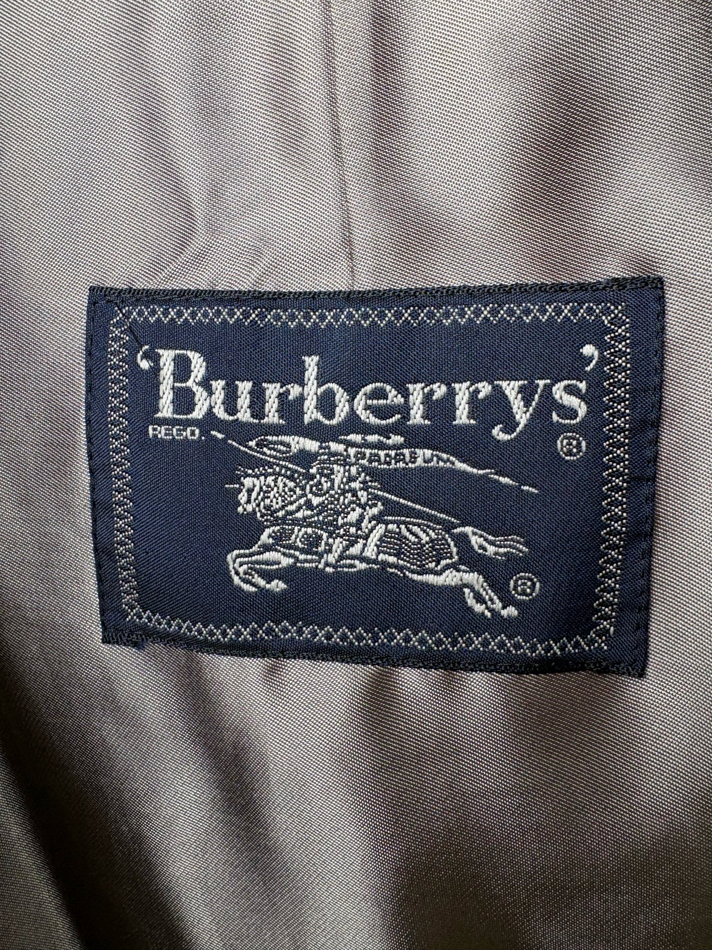 Burberrys' Khaki 51% Cotton, 49% Polyester Solid Men's Vintage Coat