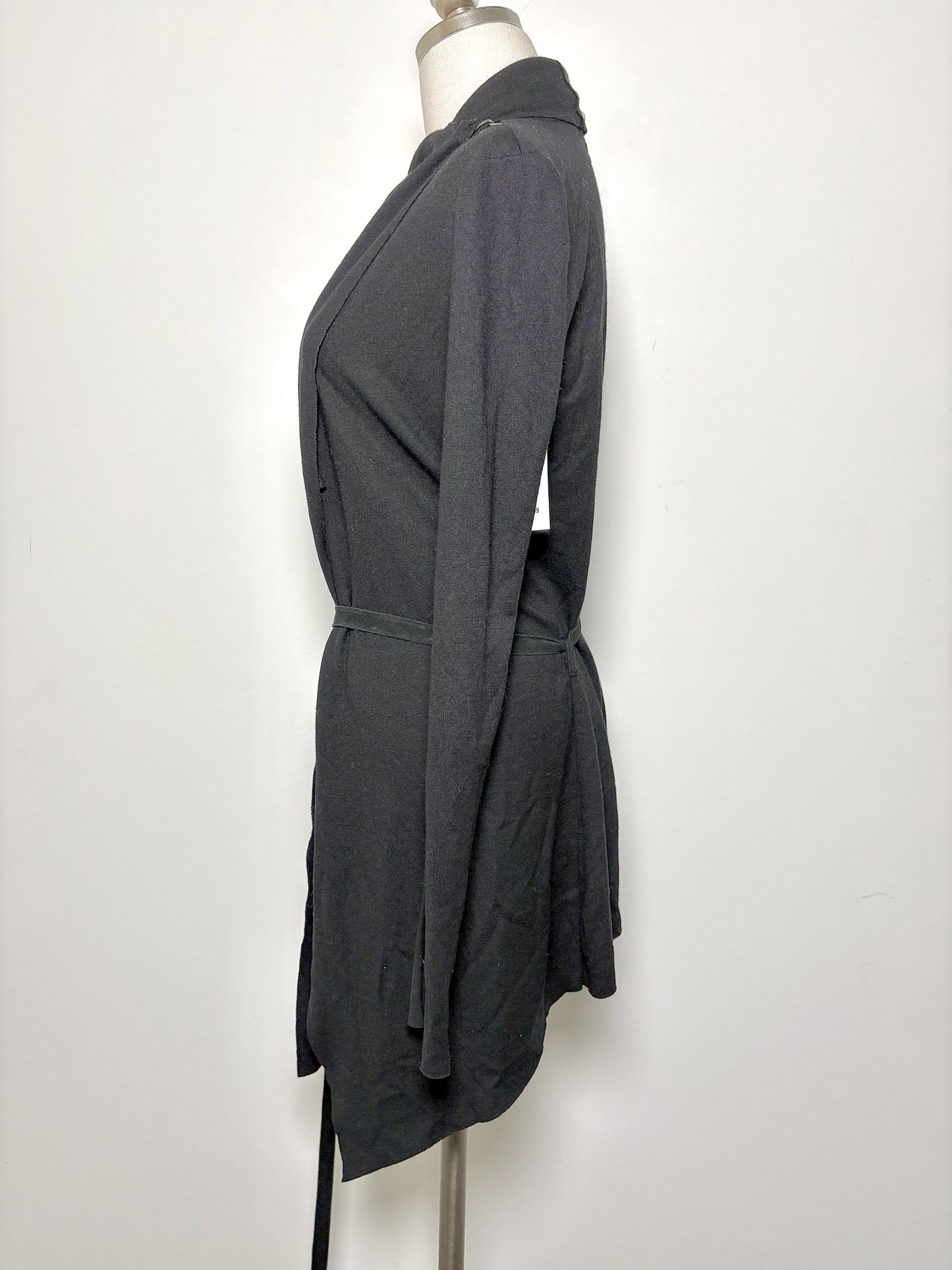 Women Size P Helmut Lang Black Solid Wool Sweater