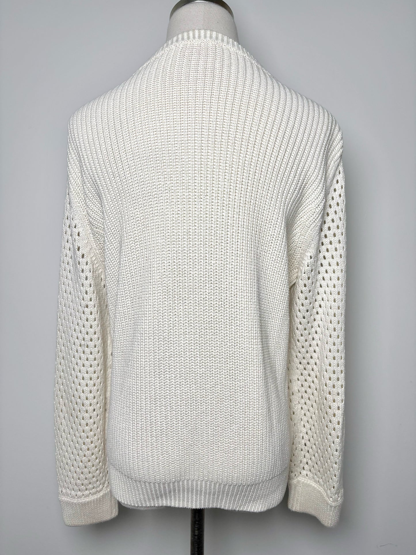 Women Size L Tory Burch Cream Crochet Cotton Jacket