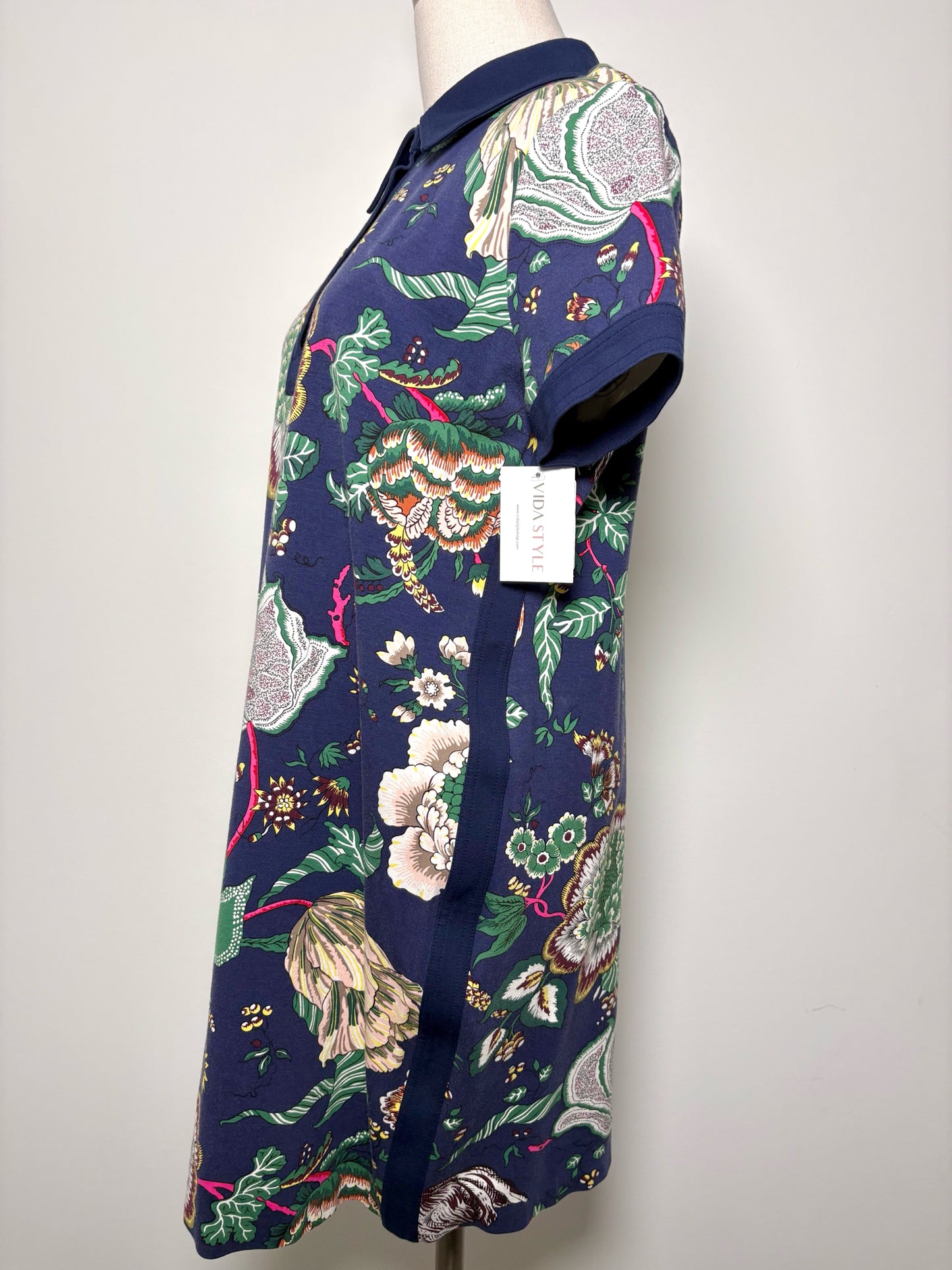 Women Size M Tory Burch Navy Floral Viscose Dress