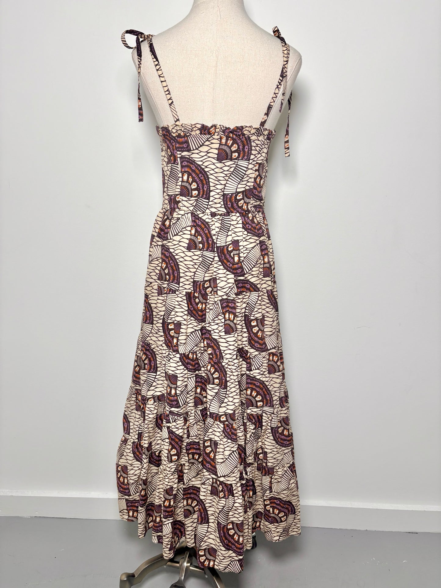 Women Size 4 Ulla Johnson Multicolor Abstract Art Poplin NWT Dress