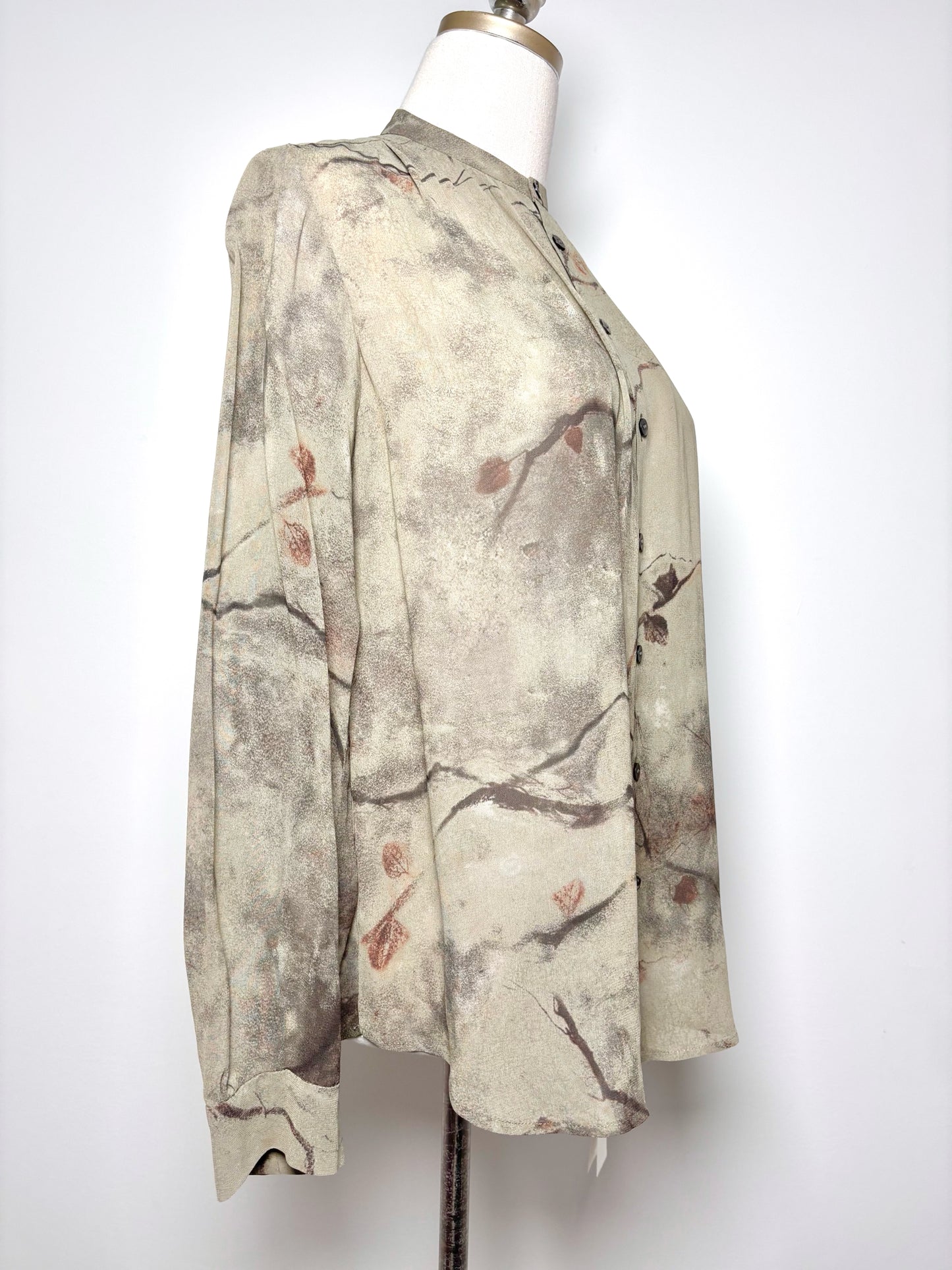 Women Size 36 pas de calais Green Abstract Art Top