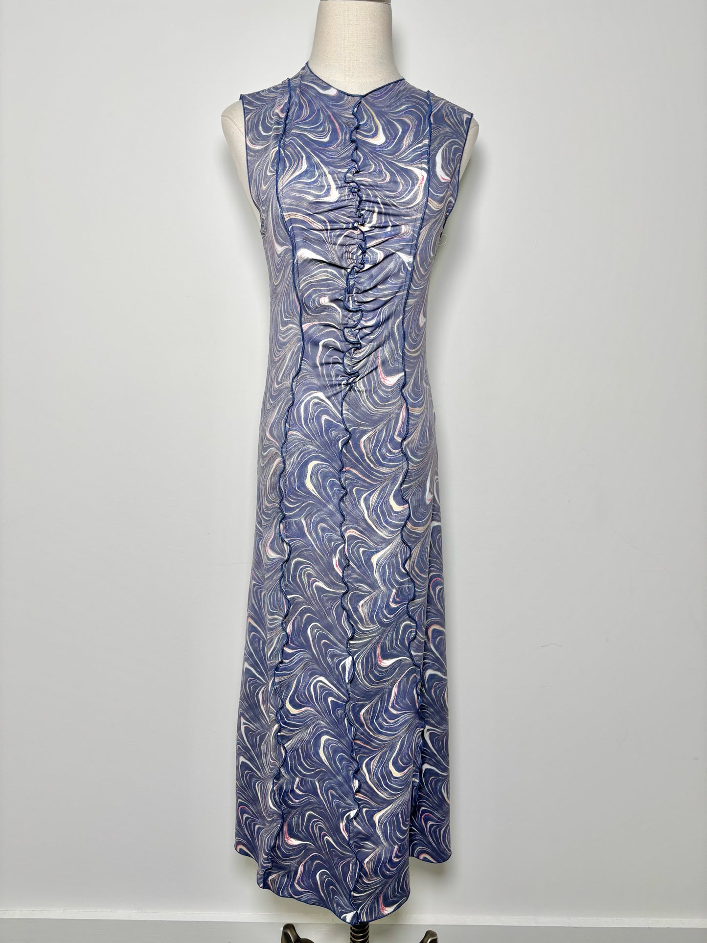 Women Size S SEA New York Blue Marble Nylon, Spandex NWT Dress