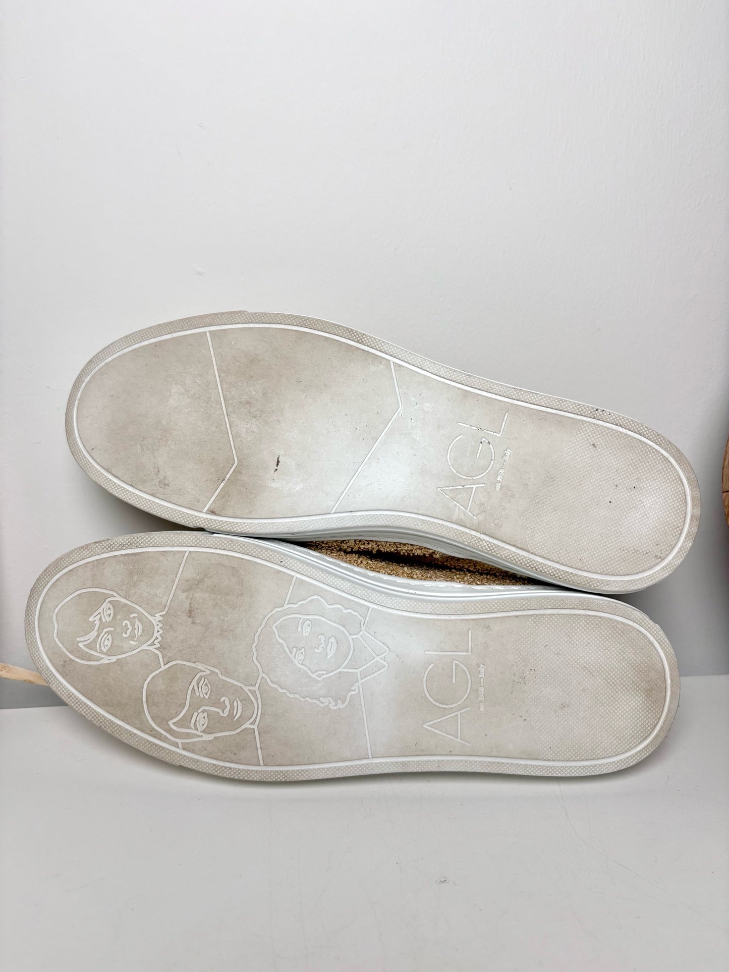 W Shoe Size 36 (5.5/6 US) AGL Tan Fabric Sneakers