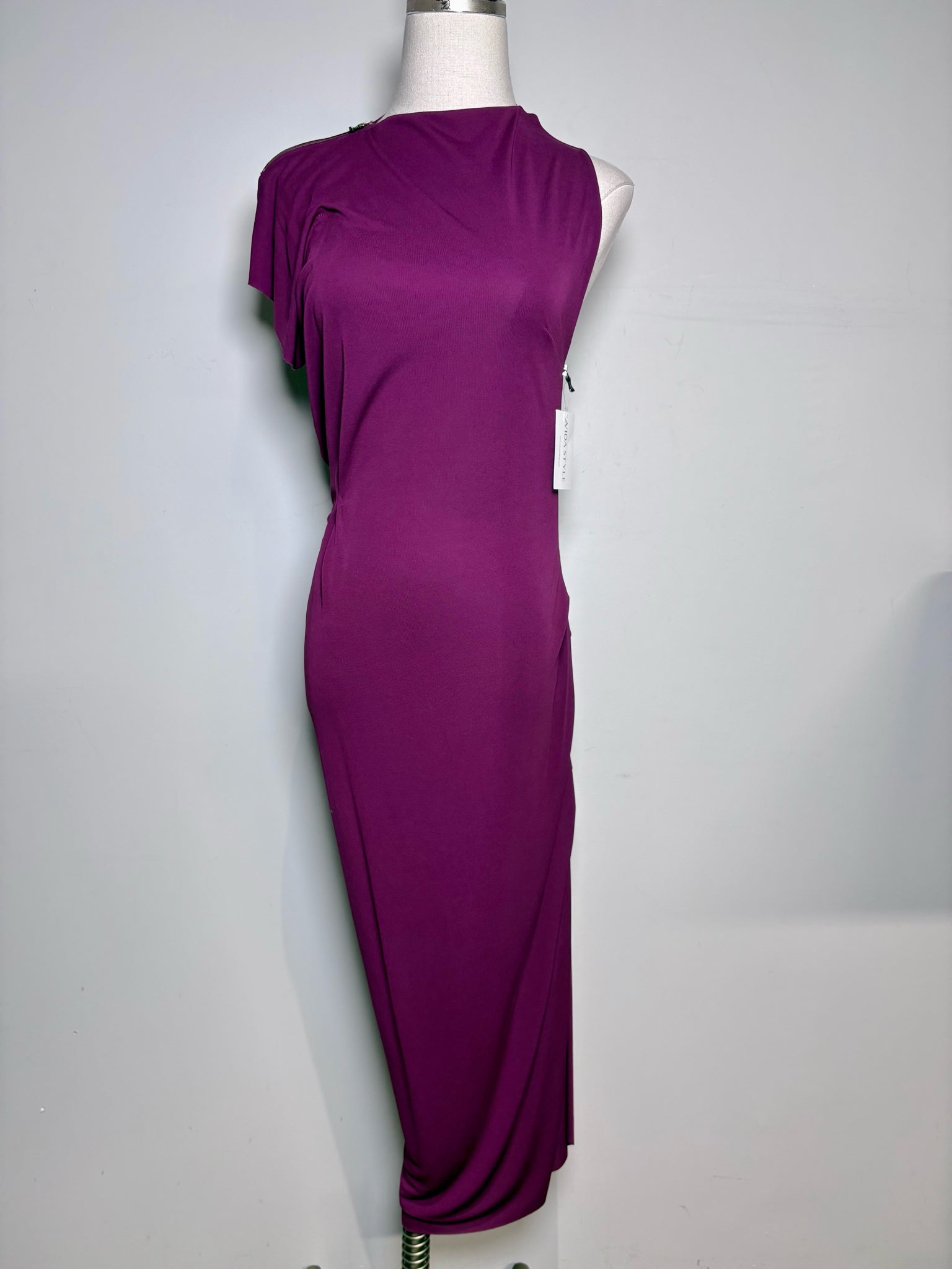 roland mouret dress Roland Mouret Draped Maxi in Barcelona or Shop Online Mujer 732-001569 01 neckline and has a leg Roland Mouret - Pink Wool