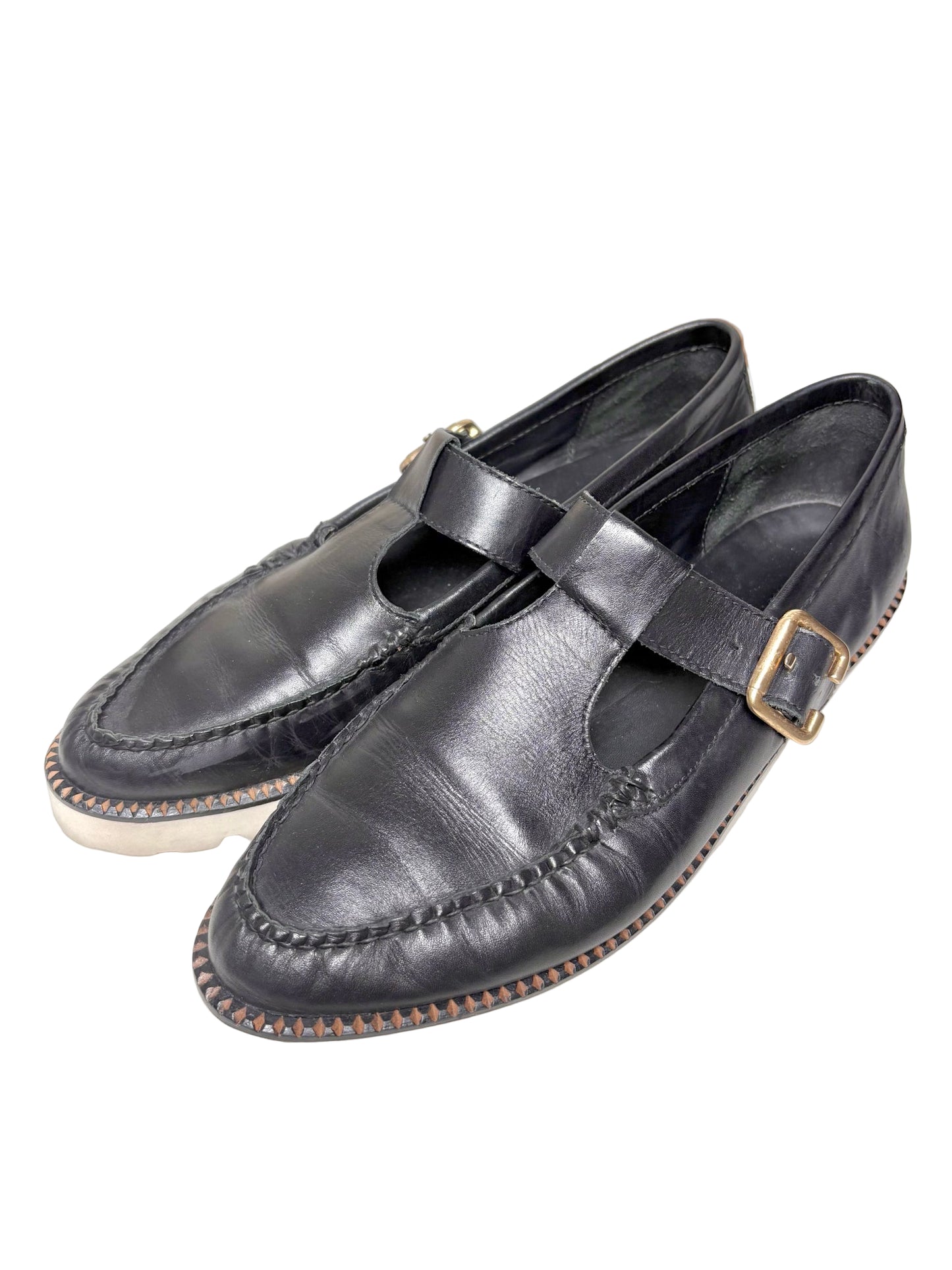 W Shoe Size 10 Freda Salvador Black Leather Loafers